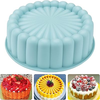 Silicone cake pan, 18 cm round non -stick cake molds for cheesecakes, chocolate, brownies, pies, pancakes, waffles and pastry molds, Nordic green.. DIAYTAR NIGERIA stands as your affordable shopping ally with nationwide delivery in just 5-8 days.