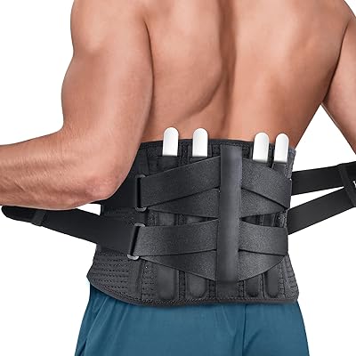 Dorsal orthosis for lower back pain - improved lumbar support belt 2022 for men, relief of pain in the lower back, herniated disc, sciatica, scoliosis, maximum 360 ° support with reinforcements in removable steel for women and men.. Your home for smart shopping — DIAYTAR Nigeria delivers fast and cheap.