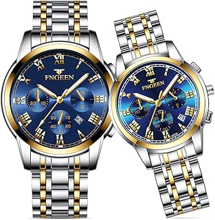 Couple of automatic watches for men and women, set of watches for her and her, Watch mechanical bracelet with automatic reassembly with a large dial with two-color calendar of the day and the date.. Shop across categories at DIAYTAR NIGERIA with the confidence of affordable prices and delivery within 8 days.
