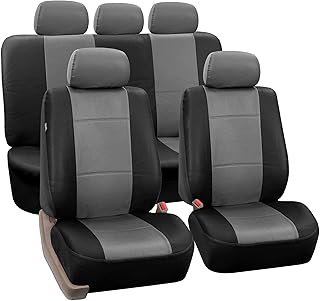 FH Group PU002GRAYBLACK115 The car seat covers in gray and black imitation leather are suitable for most cars, SUV and trucks (compatible with airbags and divided seat covers).. DIAYTAR Nigeria is your reliable online shopping destination offering an extensive range of products across all categories. Enjoy fast nationwide delivery in just 5 to 8 days and some of the lowest prices in the market.
