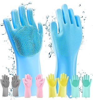 HUSB gloves Magic Silicone dishes gloves, silicone cleaning gloves, silicone hand gloves for kitchen dishes and animal grooming, perfect for washing dishes, car, bathroom (multicolored, 1).. Browse endless categories on DIAYTAR Nigeria — your items delivered in just days.