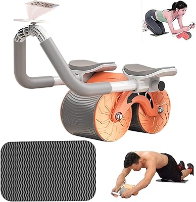 Abdominal roller wheel with timer, new upgrade of the abdominal exercise wheel with automatic rebound for beginners, with knee carpet for body bodybuilding, the gym at home.. DIAYTAR Nigeria: Where affordability meets fast and reliable e-commerce service.
