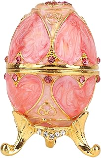 Jewelry box, hand -painted enamel egg box, vintage metal ornament, interior decorative gift, sculpted jewelry for necklaces, bracelets, home and desk decoration.. Shop from Nigeria's largest product selection at DIAYTAR, with budget-friendly prices and swift delivery.