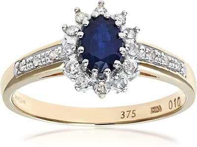 Naava shoulder ring for women with 9 carat blue sapphire and twelve diamonds, gold ring, sapphire diamond.. DIAYTAR NIGERIA: Your affordable gateway to thousands of products delivered within a week.
