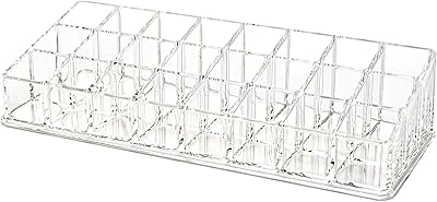 OfRank lipstick 24 spaces in transparent acrylic, organizer of cosmetics for lipsticks, brushes, bottles, etc., transparent.. DIAYTAR NIGERIA: Where quality meets affordability, with thousands of products delivered in less than 8 days.