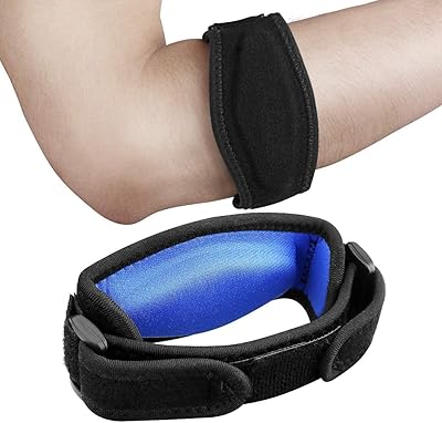 Delfino elbow support belt, adjustable elbow splint with compression cushion, elbow pain relief for tennis golfers, bad weather resistant for tennis elbow, relief of the golfer's elbow pain, blue, pack of 2.. Discover endless shopping possibilities at DIAYTAR NIGERIA, with budget-friendly prices and reliable delivery.