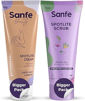 Lightening and exfoliating kit for the skin Sanf Spotlight | For dark and tanned neck | body care routine in two stages for women.. With DIAYTAR Nigeria, your wishlist becomes reality, fast.