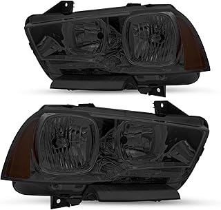 JS BOYAT Set of spare headlights for Dodge Charge 2011/2012/2013/2014 with smoked black reflective shells for driver and passenger side (smoked black).. DIAYTAR Nigeria offers the perfect blend of affordability and efficiency. Shop now and get your products delivered between 5 and 8 days nationwide.
