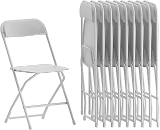Flash folding chair, batch of 10, white, 45.72 * 44.45 * 80.01 cm.. DIAYTAR NIGERIA transforms dreams into deliveries with our affordable prices and 5-8 day shipping.