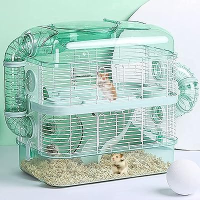 Axi Home Mini Cage in Hamster, breeding cage in transparent non -slip breathable non -stick for small hamster cage, cute luxury 2 layers (green).. Find everything you need at prices you'll love with DIAYTAR NIGERIA's comprehensive e-commerce platform.