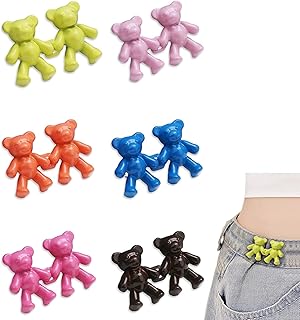 6 pairs of jeans button pins in the shape of adjustable bear.. DIAYTAR NIGERIA: Empowering Nigerians with access to affordable products delivered within 8 days.