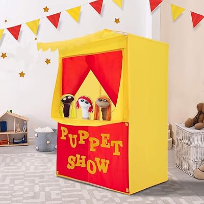 Alfantour lemonade theatrical design simulation game tent, Children's stage entry game tent, foldable bars, children's theater furniture, 28 x 20 x 41 inches h, yellow, 8032.. DIAYTAR NIGERIA makes quality accessible with our diverse product range and dependable delivery service.
