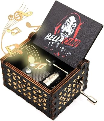 Oki Bobo Wooden Music Box - La Casa Musique de Papel Bella Ciao 05 - 1 set.. DIAYTAR NIGERIA: Connecting every Nigerian with quality products at prices everyone can afford.
