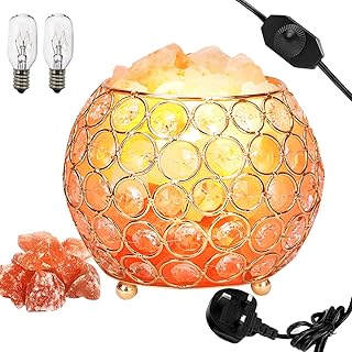 Himalayan salt lamp, natural crystal stone lamp with variator and 2 bulbs, pure pink rockery pure hand with mental basket for bedroom decoration and vacation gift.. Everything you want, delivered fast — DIAYTAR Nigeria does it better.