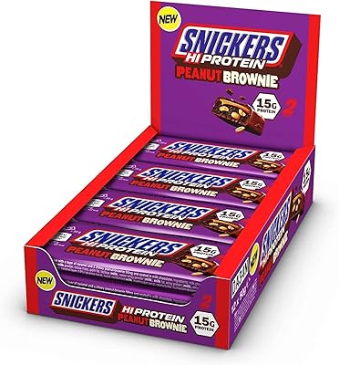 Snickers Peanut Brownie (12 x 50 g) protein bar, snack rich in protein for energy, 15 g of protein.. Browse endless categories on DIAYTAR Nigeria — your items delivered in just days.
