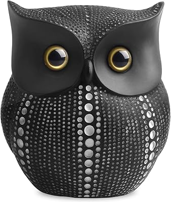 Kikitoy owl figurine for house decoration (black) miniature figurine.. Your ideal shopping partner, DIAYTAR NIGERIA offers extensive variety with reliable nationwide shipping.