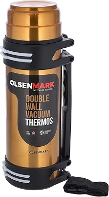 Thermos olsenmark in stainless steel, anti -leak, 1200 ml, double -walled isothermal bottle with integrated, two -color - OMVF2497 cup.. Quick delivery. Quality products. Great deals. That’s DIAYTAR Nigeria.