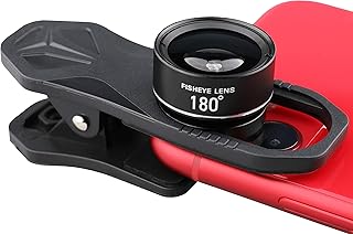 Objective Fish eye 180 degrees, for iPhone, Samsung, Pixel, Blackberry etc, with clip, mobile phone lenses, bizarre lenses, fun photos.. Shop electronics, clothes, and everything in between on DIAYTAR Nigeria.