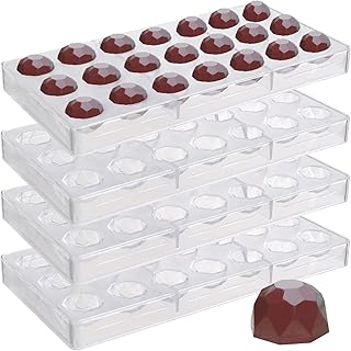 Ubuy 84 grid polycarbonate chocolate mold for the manufacture of candy, diamond -shaped tray for foam, jelly, praline, truffles, desserts, candies, cookies (4 transparent packages).. From fashion to electronics, DIAYTAR Nigeria brings it all to your doorstep — fast, easy, and affordable.