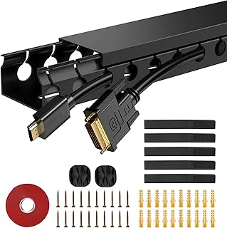 Improved cord kit - 77 (5x15.4) open liva cable cover for cords, cable management system under the desktop to hide under the desk, television, computer, network and power cords (5).. DIAYTAR NIGERIA: Where shopping meets satisfaction with affordable prices and delivery within 8 days.