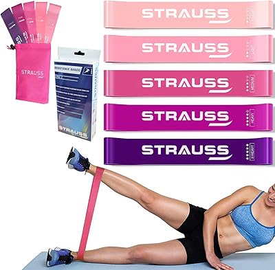 Strauss exercise resistance bands, loop band, thera bands for men and women, (multicolored).. DIAYTAR NIGERIA brings the marketplace to every Nigerian home with affordable prices and quick delivery.