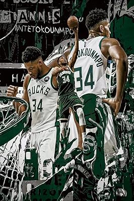 Giannis antetokounmpo dunk poster, Wall poster on canvas Greek Freak - Inspiring art poster for boy's room, interior decoration, 16 x 24 - Without framework.. DIAYTAR NIGERIA: Your affordable shopping destination with thousands of products delivered in days.
