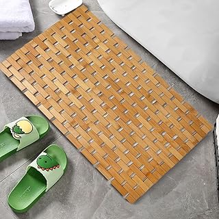 Natural bamboo bath mat - Bath mat and kitchen mat - Bath accessories, sauna and shower (mesh, standard 40 x 60 cm).. Elevate your shopping experience with DIAYTAR NIGERIA's vast catalog and budget-friendly options.
