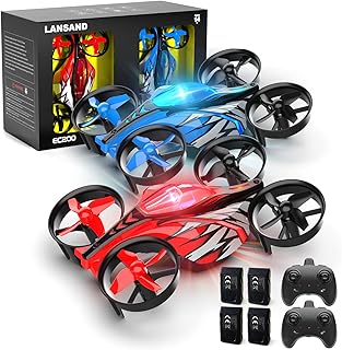 Lansand Lot of 2 mini children's mini drones, beginners, adults, small Drone Quadriotor RC with running and 2 in 1 flight mode, LED light, altitude maintenance, 3D reversal, 4 batteries, stress relief for adults, toy gift for boys girls.. The best online shopping experience in Nigeria — DIAYTAR delivers it all.