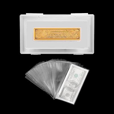 100 parts transparent paper wallet with storage bag protective panel protective holder protective bag for collection of banknotes.. DIAYTAR NIGERIA brings the market to your fingertips with affordable prices and prompt delivery service.