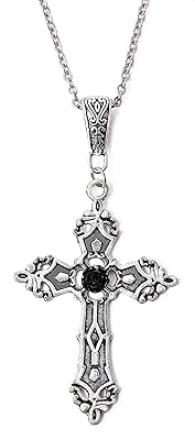 Gothic cross necklace, cross pendant, Gothic jewelry gift for women.. Order today, receive in days — DIAYTAR Nigeria makes it possible.