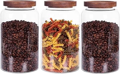 3 -piece tabit large glass pot with hermetic lid, glass storage containers for food, beans, candies and spices (3 rooms, 3000 ml).. Discover the perfect shopping balance at DIAYTAR NIGERIA with competitive prices and prompt delivery.