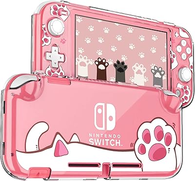 Castwave protective case for Switch Lite, Rigid antichoco shell in PC, anti -scratch accessories for Lite Switch and Joycon controller - Chat claws cute pink.. Get your essentials without leaving home — thanks to DIAYTAR Nigeria.