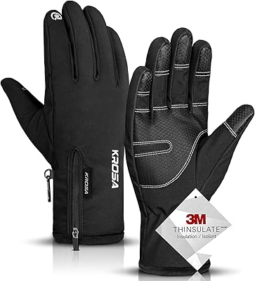 Krosa Men Women 23.3 ° F Winter gloves 10 Fingers Ski Ski Ski Ski Ski Waterproof Gloves for cold weather.. DIAYTAR Nigeria: Where affordability meets fast and reliable e-commerce service.