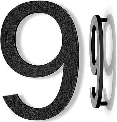 10 -inch black outdoor house numbers, Large floating house numbers Evera, outdoor plastic house numbers for door, wall, street, garage gate (9).. Embrace the convenience of DIAYTAR NIGERIA with thousands of products at your fingertips, delivered nationwide.