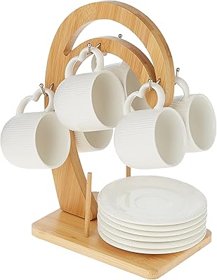 Shalo porcelain tea cup with bamboo support, 90 ml.. DIAYTAR NIGERIA: Where quality meets affordability, with thousands of products delivered in less than 8 days.