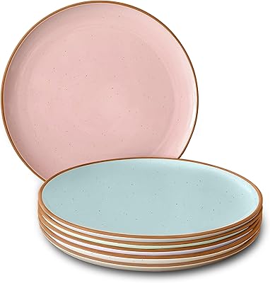 Set of Mora 6-inch MORA 6-piece ceramic plates pass in the microwave.. DIAYTAR Nigeria offers great deals, a huge product variety, and delivery in under a week.