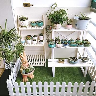 4 Pieces White Plastic Plastic Fence Cloture Piquet For Christmas Tree Wedding Decoration Miniature Grass Fence for House Garden (1 total package 6.5 feet).. DIAYTAR NIGERIA: Your partner in affordable online retail with reliable delivery across the nation.
