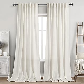 Extra long curtains of 120 "2 pieces with back with neutral eyelets linen curtains.. DIAYTAR NIGERIA connects you with what you need at prices you'll love, delivered within 8 days.