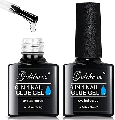 Gelic ic nail glue 6 in 1 for transparent nail tips, extra strong 2 x 7 ml, must harden under a nail lamp with a powerful technological brush for broken nails, transparent gel glue for artificial nails.. Your ultimate shopping destination, DIAYTAR NIGERIA combines extensive selection with affordable shipping.