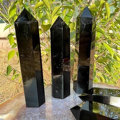 Zinkeeper 1 piece of big dots of black obsidian crystal, obsidian crystal tower wand for the office, the house, the meditation, the chakra.. Discover the perfect balance of selection and value with DIAYTAR NIGERIA's nationwide e-commerce platform.