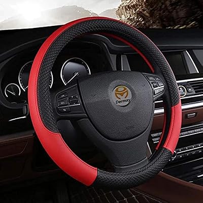 Universal car PU leather-leather-leather-leather covers [15 inches or 38 cm, red and black].. Need it fast? DIAYTAR Nigeria ships in just 5 to 8 days nationwide.
