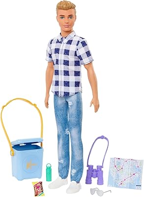 The Barbie 2kin Camping doll has a checkered shirt, jeans and white sneakers with accessories, 3 -year -old children's toy and more itix.. Experience the convenience of online shopping with DIAYTAR NIGERIA's reliable 5-8 day delivery service.