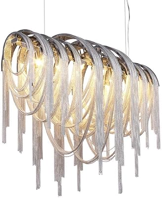 Chandelier hanging from the ceiling, Chandelier with modern rectangular pampilles round Luster Led Ceiling Light Villa Hotel Restaurant Decor Restaurant island island aluminum chandelier.. Shop smart, shop DIAYTAR - Nigeria's most affordable e-commerce platform with nationwide delivery.