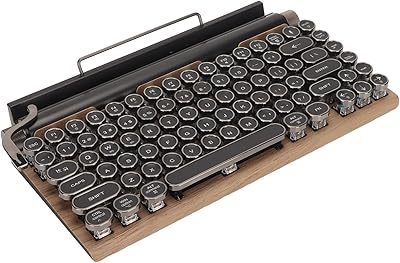 Mechanical keyboard Retro Wireless typewriter keyboard pretty round keys with USB.. Discover why millions choose DIAYTAR for affordable online shopping with delivery in just 5-8 days.