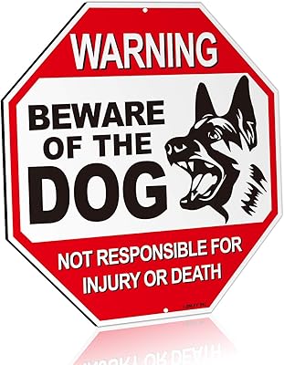Aluminum warning panel inly beware of the dog - No responsibility in the event of dog injury or death - UV protection and weather resistant - 12 "x 12".. Shop across boundaries with DIAYTAR NIGERIA's comprehensive catalog delivered nationwide at budget rates.
