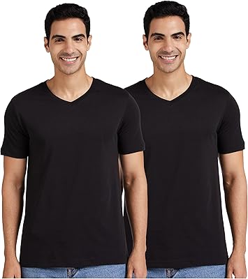 Classical cutting t -shirt for men - of the Amazon brand - symbol, united color (lot of 2).. DIAYTAR NIGERIA: Where affordability and variety meet with convenient delivery within 8 days.