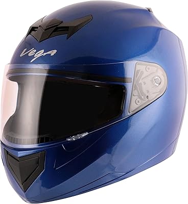 VEGA ISI Full Helmet Certified DX BRILLING FUND FOR MEN AND Women with transparent visor (Blue, Size: L).. DIAYTAR NIGERIA: Where every Nigerian finds what they need at prices they can afford, delivered promptly.