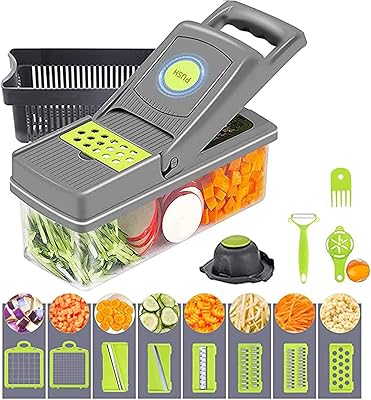 Errich Vegetable Ocklings 14 in 1 Oil cutter with container and drain basket for a cleaning in one click, multifunction chopper with 8 stainless steel blades.. Experience retail convenience with DIAYTAR NIGERIA's comprehensive platform and 5-8 day nationwide shipping.