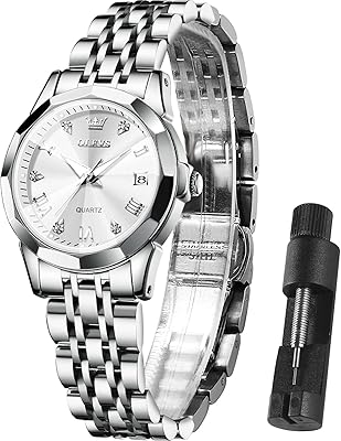 Adjustable watch in two -tone stainless steel with Luxor Diamonds for Women with Date and time display, classic analog quartz watch for women, blue.. Embrace the convenience of DIAYTAR NIGERIA with thousands of products at your fingertips, delivered nationwide.