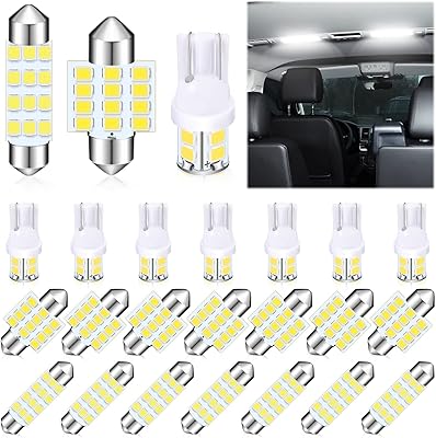 Terifi car LED bulb kit, T10 LED bulb kit of 24 rooms 31 mm 42 mm, Interior LED replacement bulbs for card and car door (white).. DIAYTAR NIGERIA: Your partner in affordable online shopping with dependable delivery within 8 days.